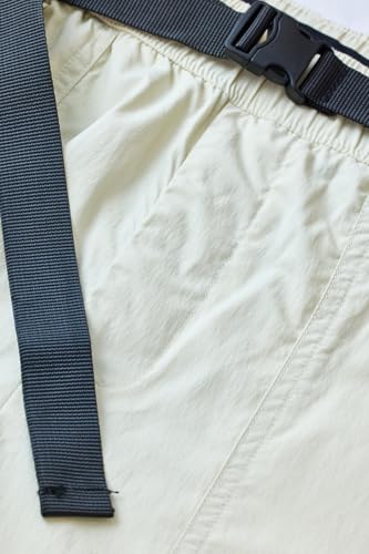 Image of SNITCH Men Cargo Pants | Straight Fit Solid Pattern with Utility Pockets & Adjustable Belt | Durable Nylon Cotton Blend for Casual & Streetwear Styling