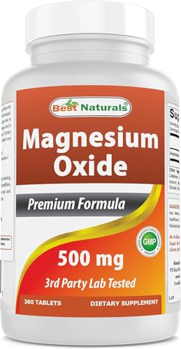 Best Naturals Magnesium Oxide 500mg 360 Tablets
