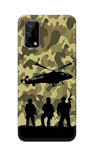 Image of Printed Hard Back Cover Case for Realme Narzo 30 Pro 5G | Realme V5 5G Back Cover (Army) -1111