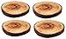 Produktbild CleanPrince 4 Stück Set Astscheiben Untersetzer mit Rinde ca. 85-105mm x 10mm Astscheibe Holzscheiben Baumscheiben Holz braun Olivenholz Dekoholz Glasuntersetzer Teelichtuntersetzer Tischdeko glatt