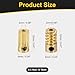 uxcell Worm Gear Set 10T 0.5 Module 10:1 Reduction Rate, Right Rotation Drive Gear Box Wheel Reduce Transmission Part (Brass Gear-2mm Bore, Brass Rod 2mm Bore)