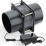 Wathai 80mm Small 12V DC Axial Exhaust Fan with AC Adapter, 3 Inch Duct Fan for Fume Extractor, Soldering Smoke, 3D Printer Enclosure, Laser Engraver Dual Ball High Airflow