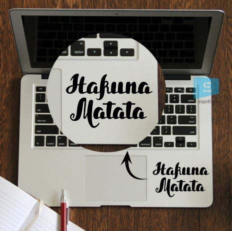 SIGN EVER Hakuna Matata Quotes Stickers for Laptop Trackpad 15.6 14 13 Inches and All Models Laptop Stickers L x H 6.50 cm x 5.50 cm Pack of 2 (B084RFS1ZV) Amazon Price History, Amazon Price Tracker