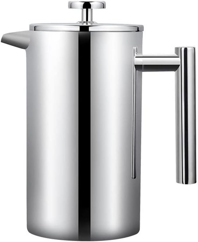 Stainless Steel French Press Coffee Maker 800 ml, Double Wall Metal Insulation Coffee Press &Tea Brewer Easy Clean, And Easy Press, Strong Quality Coffee Press (Size : 350ml)