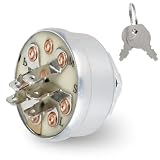 BlueStars 925-0267 STD365402 Ignition Switch 3 Position 5 Terminals - Compatible with MTD Craftsman John Deere Toro Snapper Scag Craftsman Riding Lawn Mowers - Replaces 24688 24695 925-0267A 725-0267
