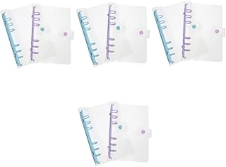 Tofficu 8 Peças Pastas Coloridas Pastas De Arquivo De Escritório Pasta De Arquivo De Plástico Casca De Caderno De Folhas Soltas Casca De Caderno De Plástico Casca De Caderno Transparente