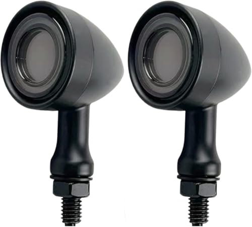 Intermitentes delanteros y traseros bullet para Honda Yamaha Suzuki con acabado en negro
