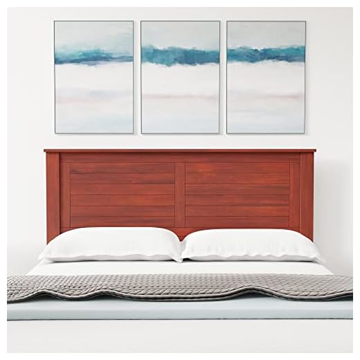 Glenwillow Home Campagne Wood Panel Headboard in Cherry - Queen Size