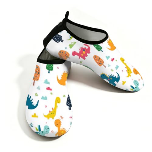 Calcetines acuáticos unisex de secado rápido con estampado divertido de dinosaurio
