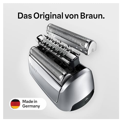 Braun Series 7 Elektrorasierer Scherkopf 70S – ORIGINAL Ersatzscherteil und Rasierer Zubehör vom Hersteller – Made in Germany, Kompatibel mit Braun Series 7 Rasierern – Silber, 1er Pack