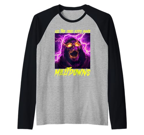 Funny Meltdown Raglan Baseball Tee