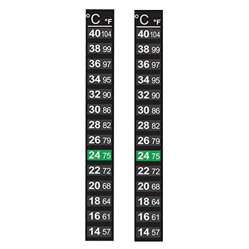 Pack of 2 x Aquarium and Homebrew Adhesive 14-40C Thermometer - Liquid Crystal Display - New Liquid Crystal Technology
