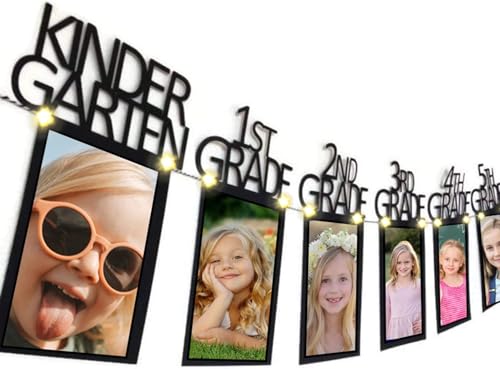 Image of 2026 Graduation Decorations 4x6 Graduation Photo Banner with LED Lights String K-12 Party Photo Display for Class of 2026 Picture Banner for High School Senior Party Supplies K025