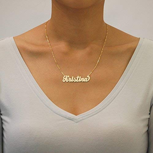 2 Inch Large Name Necklace 10k Gold 
