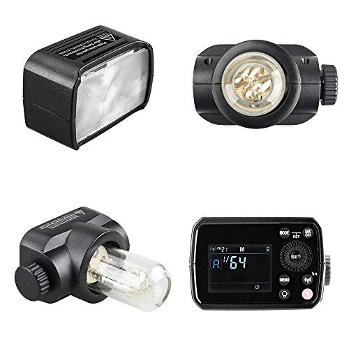 GODOX AD200Pro AD200 PRO com kit de filtros de refletor e cor, 200Ws 2.4G estroboscópio de flash, 50