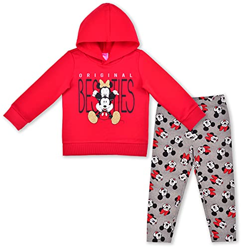 Image of Disney Minnie Mouse Girls Hoodie and Leggings Pants Set for Infant, Toddler and Little Kids