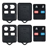 Keyless2Go Replacement for New Shell Case and 4 Button Pad for Remote Key Fob with FCC ID Protection...