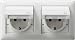 Produktbild Gira Steckdose SCHUKO 115803 Rahmen 2fach IP44 Standard 55 rw, Weiß