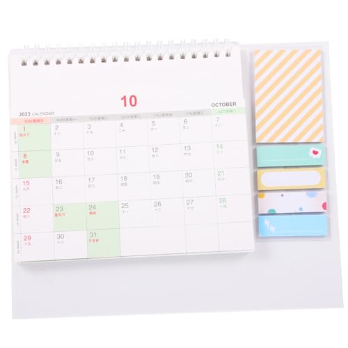 KICHOUSE 卓上カレンダー 年版 シンプルでマルデザイン 軽量持ち運び可 長持ちする耐久性 ダウン機能付き 仕事や贈り物にな小型デスクカレン