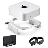 Metawood Desktop Mount for Mac mini M4 & M4 Pro | Airflow Design & Quick Power Button Access | SSD Holder | Cable Organiser | Mac mini Stand 2026 (Silver)