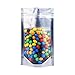 Sealable Food Storage Pouch Bags - Stand Up Aluminum Plastic Bags by Greenery for Kitchen - Clear Front & Aluminum Foil Back - 5”W x 8”H -100-Pack - Ideal for Healthy Snacks, Spices, Cereals, Nuts
