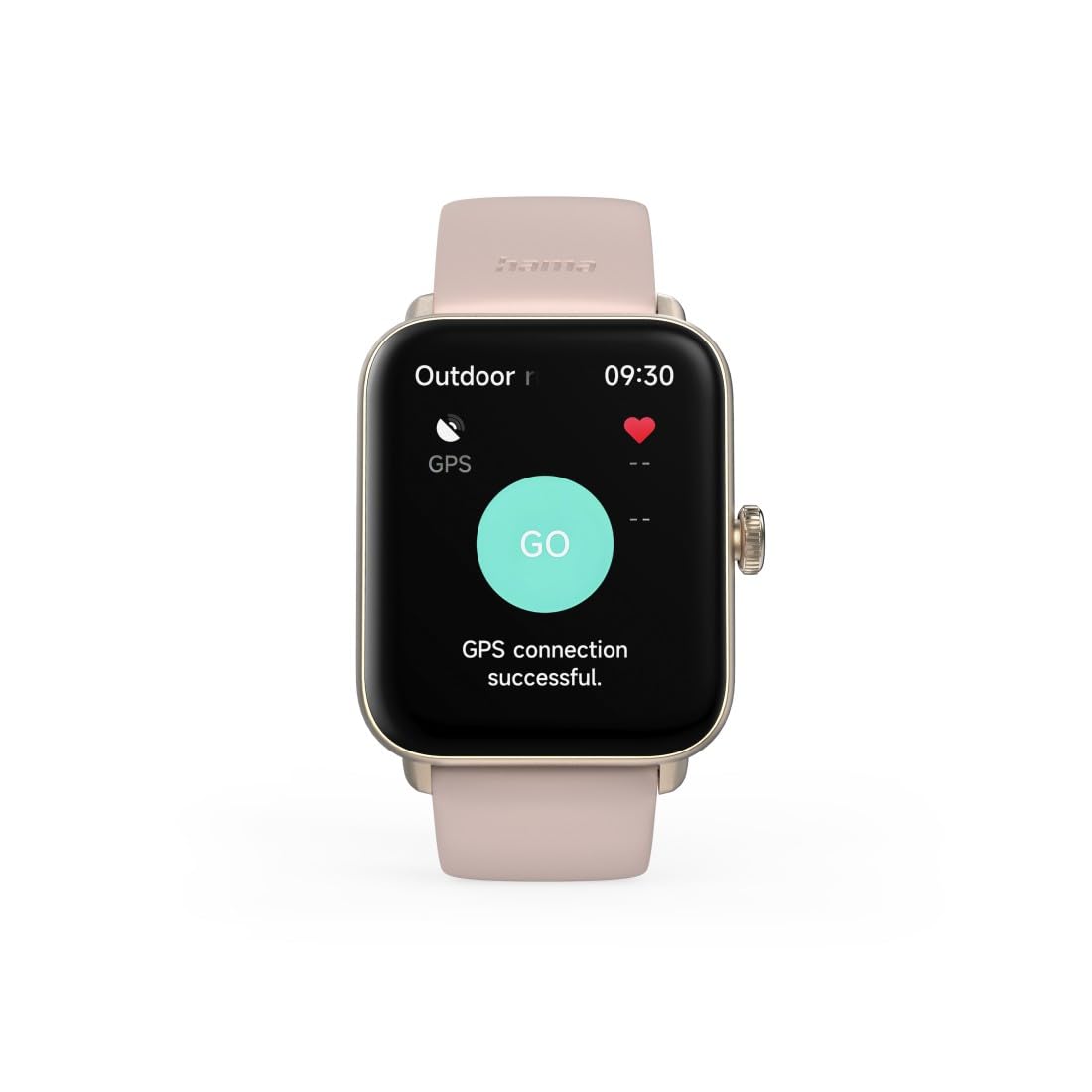 Hama Smartwatch 6010 (1,65" ekran TFT, GPS, wodoodporność IP68/3 ATM, rozmowy tel, asystenci Siri/Google, tętno, SpO2, VO2max, analiza snu, 100 trybów sportowych, powiadomienia) różowe złoto