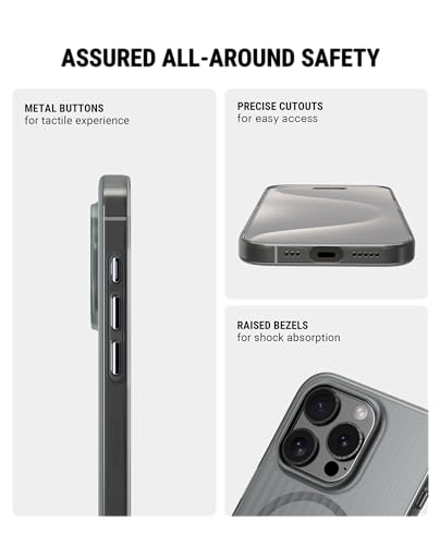 Image of DailyObjects Polycarbonate Beam Magnetic Protective Cover Compatible with iPhone 15 Pro Max|Camera&Body Protection|Anti Shock,Scratch Resistant|Precise Cutouts&Modern Design|Wireless Charging White