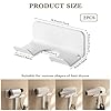 HASTHIP® 2Pcs Hair Dryer Stand with Plug Storage Slot, No Drill Self-adhesive Wall-Mounted Hair Dryer Rack Organizer Bracket for Bathroom #1