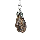 TENET - Ciondolo in vera pietra naturale con catenina (METEORITE)