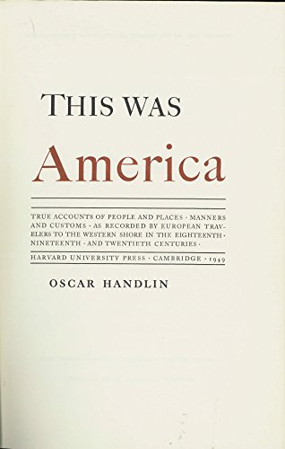 This Was America B0024DFBIM Book Cover