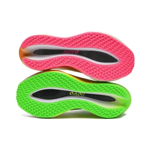 Image of Carbon Plate Marathon Running Racing Shoes Men Stable Support Shock-Relief Ultra-Light TPU Outsole Rebound Sneakers