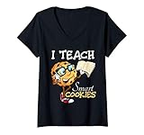 Womens I Teach Smart Cookies Teacher Appreciation Funny Gift V-Neck T-Shirt