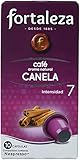Café FORTALEZA - Cápsulas de Café con Aroma a Canela Compatibles con Nespresso, Caja con 10 Cápsulas, 50g