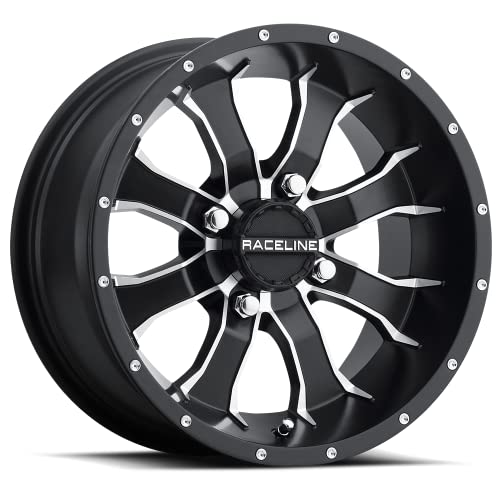 Raceline Wheels A77 MAMBA UTV/ATV Wheel Black Machined Finish 14x7" 4x156", 5 mm offset/(4.2"B/S)