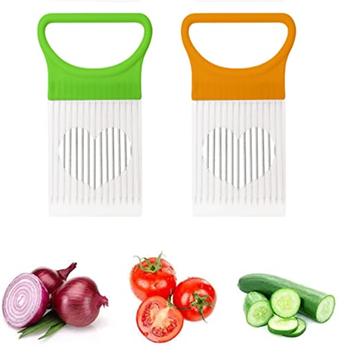 2 Pcs Taglia Cipolla in Acciaio Inox, Forchetta per Cipolle Affetta
