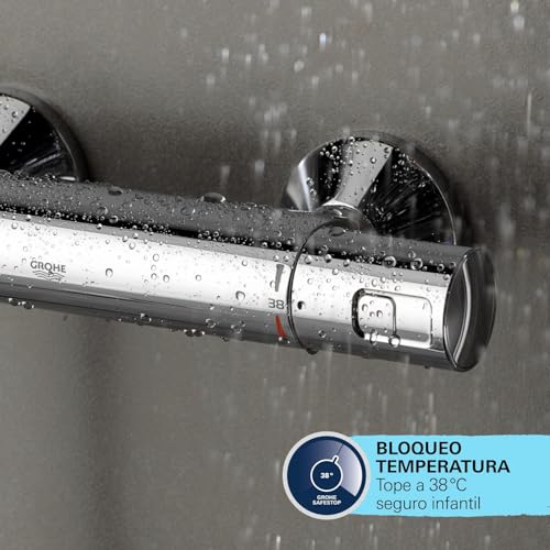 Miniatura 7 de Grohe Vitalio Comfort 250 Sistema De Ducha Con Mezclador Termostático Ahorro De Agua, 2 Tipos De Chorro, Duradero , Cromo 26696001
