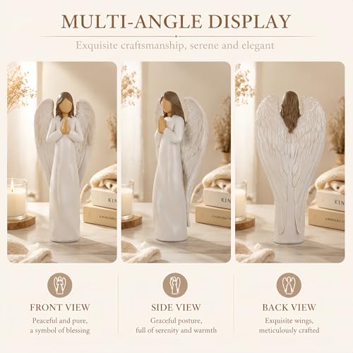 Figurita de Ángel para Bautizo y Confirmación 7.75 pulg miniatura 4