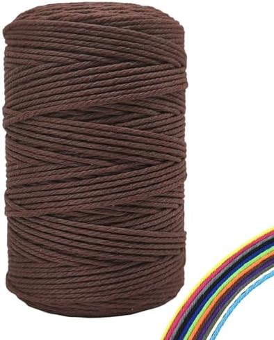 FORBELL Przędza do makramy, 3 mm x 300 m przędza bawełniana premium, rękodzieło DIY (jasnofioletowa)