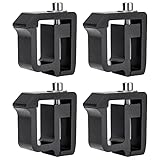 AA-Racks P-AC(4)-09 Set of 4 Aluminum C-Clamps for Non-Drilling Truck Rack & Camper Shell Installation - Black