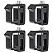 AA-Racks P-AC(4)-09 Set of 4 Aluminum C-Clamps for Non-Drilling Truck Rack & Camper Shell Installation - Black