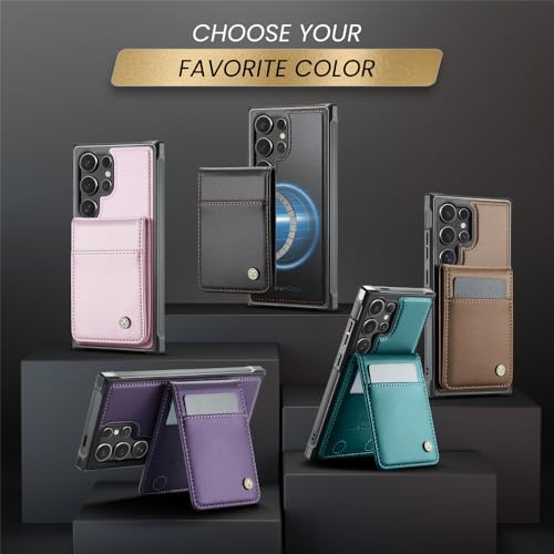 Étui portefeuille Samsung S21 noir aimante en cuir rigide