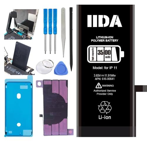 IIDA iPhone 11 Battery Replacement kit with Screen Adhesive 