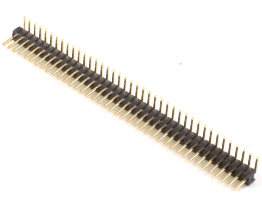 Chip Quik(Qty 6) Proto-Advantage HDR127MET40M-G-RA-TH 1.27 mm 40 pin Right Angle Male Header Through Hole Gold