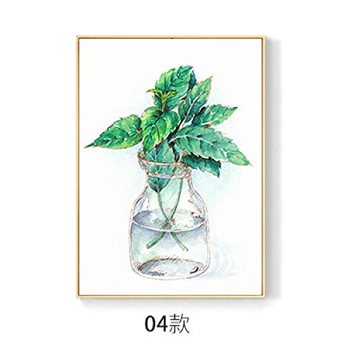 Toile plante nordique 60x80cm triptyque moderne sans cadre - 4