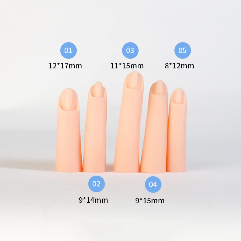 5 PCS Nail Art Practice Fingers - Image 2