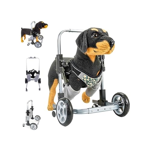 Dog Wheelchair for Front Legs Adjustable, Small Dog Carts with 4-Wheeled, Pet Wheel Chair with Front Limb Walking Mobility Aids Lightweight for Front Leg Weak Pet Hip Support(Small)