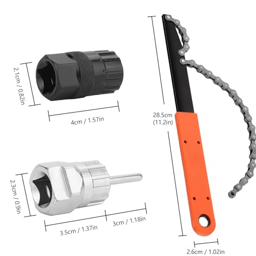 Fengzio Fahrrad Kettenpeitsche mit Zahnkranzabzieher und Abzieher Universal kassettenabzieher kettenpeitsche und abzieher Set Kassettenabzieher Kit