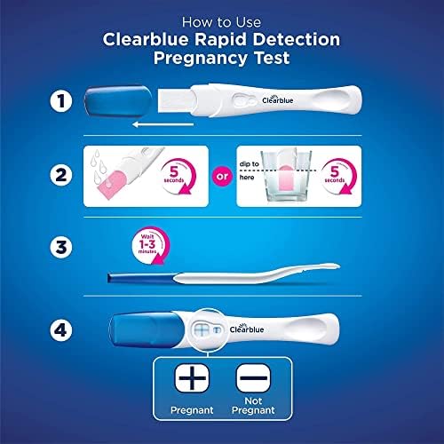 Clearblue Pregnancy Test Double-Check and Date Combo Pack, Result As Fast As 1 Minute (Visual Stick) and Tells You How Many Weeks (Digital Stick), Kit Of 2 Tests (1 Digital, 1 Visual)