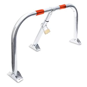 Relaxdays Parkplatzsperre klappbar mit Vorhängeschloss