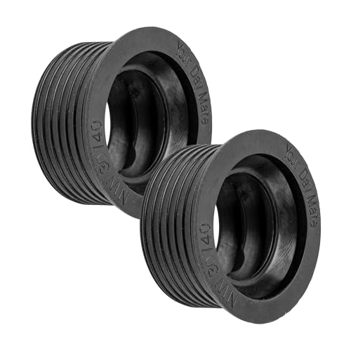 Manchette Caoutchouc Siphon Lavabo, 2pcs, DN 30/40, pour Tuyau d'écoulement DN40 HT int. Ø 40mm et Tuyaux 1 ¼ ext. Ø28-32 mm, Joint en Caoutchouc avec Butée Ø45 mm, Joints Siphons Profondeur 25 mm